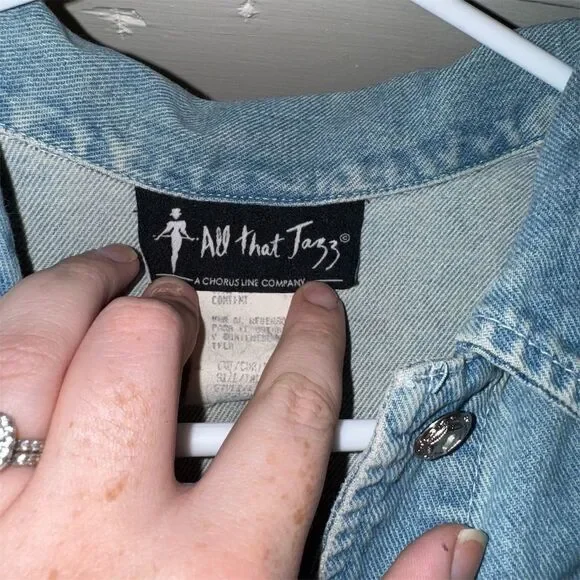 All That Jazz Women's Vintage Floral Denim Maxi Dress Size M - Picture 5 of 6